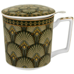 Taza verdigo, porcelana 0,40 l. filtro y tapa