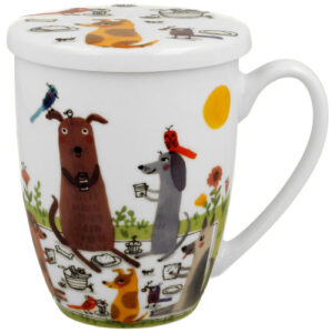 Taza picnic, porcelana 0,35 l. filtro y tapa