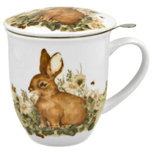 Taza hare, porcelana 0,40 l. filtro y tapa