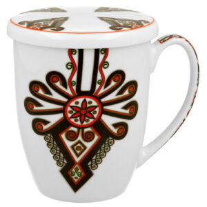 Taza ornament, porcelana 0,35 l. filtro y tapa