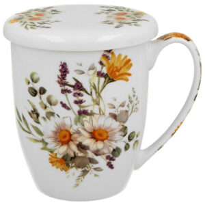 Taza margarita, porcelana 0,35 l. filtro y tapa