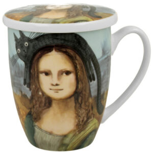 Taza mona lisa, porcelana 0,35 l. filtro y tapa