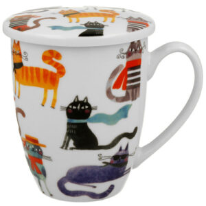 Taza stylish, porcelana 0,35 l. filtro y tapa