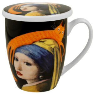 Taza perla, porcelana 0,35 l. filtro y tapa