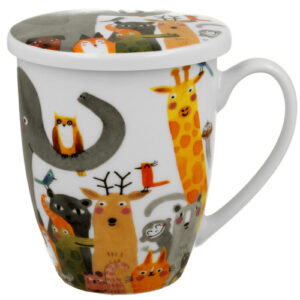 Taza animals, porcelana 0,35 l. filtro y tapa