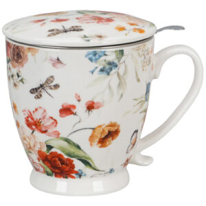 Taza rebecca, porcelana 0,50 l. filtro y tapa