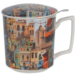 Taza modern-sweet, porc. 0,40 l. filtro y tapa