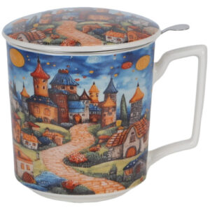 Taza modern-kingdom, porc. 0,40 l. filtro y tapa