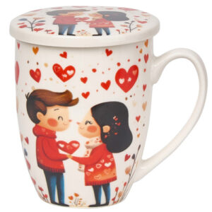 Taza couple, porcelana 0,35 l. filtro y tapa