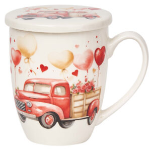 Taza car-hearts, porc. 0,35 l. filtro y tapa