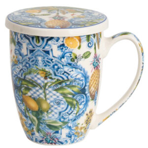 Taza soledad, porcelana 0,35 l. filtro y tapa