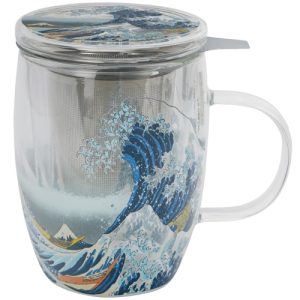 Mug wave, cristal 0,40 l. filtro y tapa