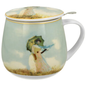 Taza parasol, porcelana 0,40 l. filtro y tapa