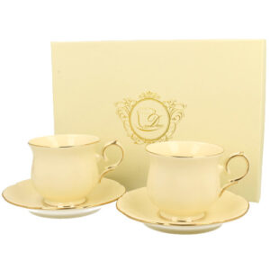 Set clark, porcelana 2 tazas con plato 0,26 l.