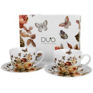Set nahra, porcelana 2 tazas con plato 0,25 l.