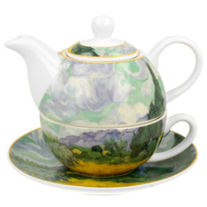 Set wheat, porcelana tea for one