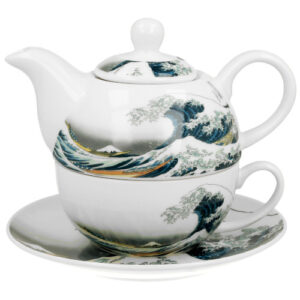 Set wave, porcelana tea for one