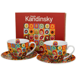 Set kandinsky, porcelana 2 tazas con plato 0,25 l.