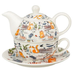 Set lazy, porcelana tea for one